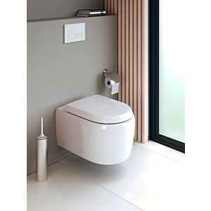 WC suspendu Duravit Collection One, à chasse d&#39;eau profonde, référence 2583090000, fixation invisible, 385 x 570 mm, blanc brillant