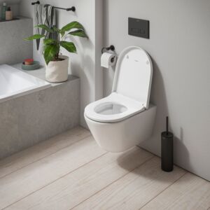 Duravit D-Code WC mural à fond creux 29030900212 Sans rebord, 540 mm, charnières pré-assemblées, blanc brillant