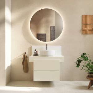 Meuble sous-vasque Duravit Balcon BA50120JDID0000 mural, 60 x 57 x 53,4 cm, ivoire texturé, 2 tiroirs