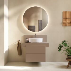 Duravit Balcoon Waschtisch-Unterschrank BA50120JFIF0000 wandhängend, 60 x 57 x 53,4 cm, Umbra strukturiert, 2 Schubkästen