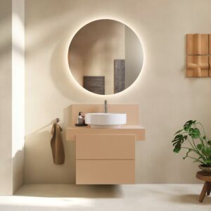 Duravit Balcoon Waschtisch-Unterschrank BA50120JHIH0000 wandhängend, 60 x 57 x 53,4 cm, Terraccino strukturiert, 2 Schubkästen