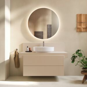 Duravit Balcoon Waschtisch-Unterschrank BA50140JEIE0000 wandhängend, 100 x 57 x 53,4 cm, Sandbeige strukturiert, 2 Schubkästen