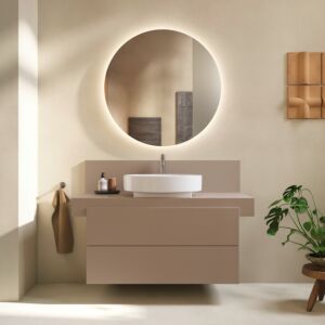 Duravit Balcoon vanity unit BA50140JFIF0000 wall-mounted, 100 x 57 x 53.4 cm, Umbra textured, 2 drawers