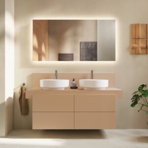 Duravit Balcoon vanity unit BA50170JHIH0000 wall-mounted, 120 x 57 x 53.4 cm, Terraccino textured, 4 drawers