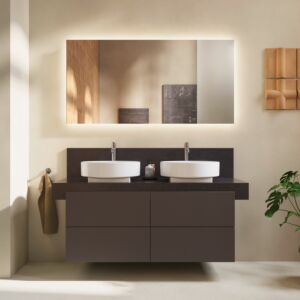 Duravit Balcoon vanity unit BA50370JGIG0000 wall-mounted, 120 x 57 x 52.2 cm, slate brown textured, 4 drawers