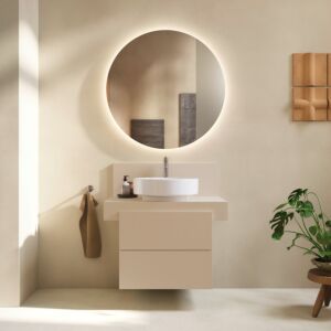 Duravit Balcoon Console BA90560IEIE0000 80 x 55 x 37 cm, 1 cutout basin center, sand beige matt