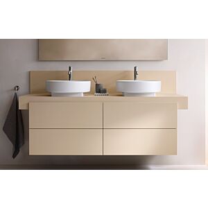 Duravit Balcoon Konsole BA90610IEIE0000 140 x 55 x 37 cm, 2 Ausschnitte, Becken beidseitig, Sandbeige matt