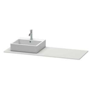 Duravit console XSquare XS060GL3636 140x55cm, avec découpe 2000 , gauche, blanc soie mat