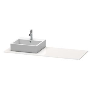 Duravit XSquare console XS060GL8585 140x55cm, with 2000 cutout, left, white high gloss