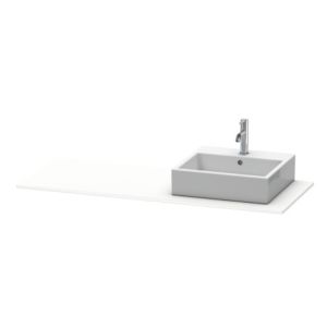 Duravit console XSquare XS060GR1818 140x55cm, avec découpe 2000 , droite, blanc mat