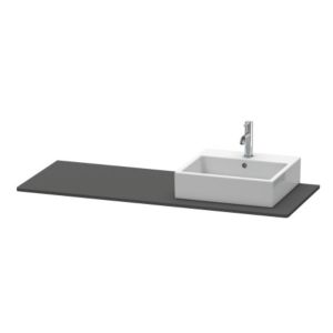 Duravit XSquare console XS060GR4949 140x55cm, with 2000 cutout, right, Graphit matt