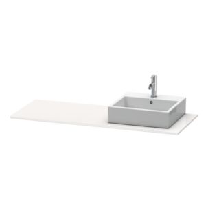 Duravit console XSquare XS060GR8585 140x55cm, avec découpe 2000 , droite, blanc brillant