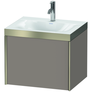 Duravit XViu Meuble XV4609OB143P 60x48cm, 2000 gigogne, 2000 trou de coulée, champagne mat, Cadres P, basalte mat