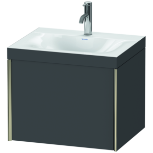 Duravit XViu Waschtisch-Unterschrank XV4609OB149C 60x48cm, 1 Auszug, 1 Hahnloch, champagner matt, Rahmen C, graphit matt