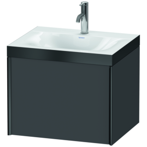 Duravit XViu Meuble XV4609OB249P 60x48cm, 2000 gigogne, 2000 trou de coulée, noir mat, Cadres P, mat graphite