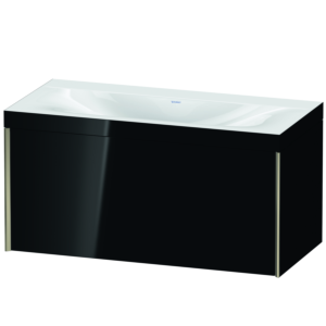 XViu Duravit vasque XV4611NB140C 100x48cm, 2000 , sans trou pour robinet, champagne mat, Cadres C, noir brillant