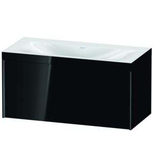 Duravit XViu vanity unit XV4611NB240C 100x48cm, 2000 pull-out, without tap hole, matt black, Rahmen C, high-gloss black