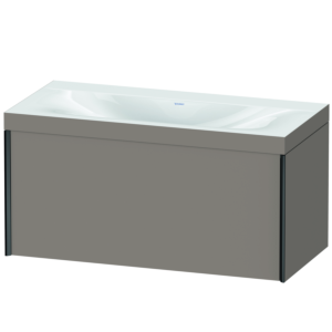 Duravit XViu Waschtisch-Unterschrank XV4611NB243C 100x48cm, 1 Auszug, ohne Hahnloch, schwarz matt, Rahmen C, basalt matt