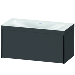 Duravit XViu vanity unit XV4611NB249C 100x48cm, 2000 pull-out, without tap hole, matt black, Rahmen C, matt graphite