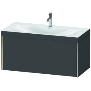 Duravit XViu Waschtisch-Unterschrank XV4611OB149C 100x48cm, 1 Auszug, 1 Hahnloch, champagner matt, Rahmen C, graphit matt