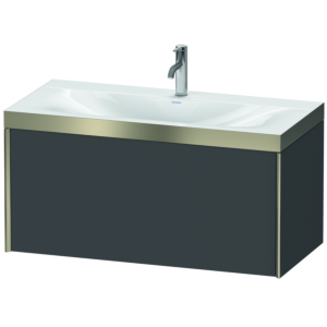 Duravit XViu Meuble XV4611OB149P 100x48cm, 2000 gigogne, 2000 trou de coulée, champagne mat, Cadres P, mat graphite