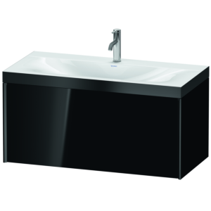 XViu Duravit vasque XV4611OB240P 100x48cm, coulissant 2000 2000 , noir mat, Cadres P, noir brillant
