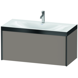 Duravit XViu Meuble XV4611OB243P 100x48cm, 2000 gigogne, 2000 trou de coulée, noir mat, Cadres P, basalte mat