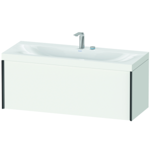 Duravit XViu vasque XV4612EB218C 120x48cm, 2000 , 2 trous pour robinetterie, noir mat, Cadres C, blanc mat