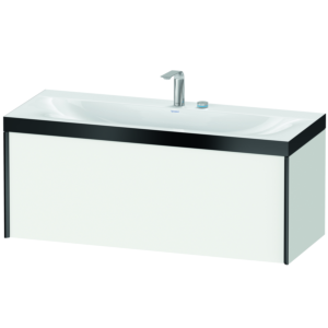 Duravit XViu vasque XV4612EB218P 120x48cm, 2000 , 2 trous pour robinetterie, noir mat, Cadres P, blanc mat