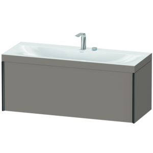 XViu Duravit vasque XV4612EB243C 120x48cm, 2000 , 2 trous pour robinetterie, noir mat, Cadres C, basalte mat