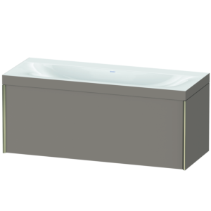 XViu Duravit vasque XV4612NB143C 120x48cm, 2000 , sans trou pour robinet, champagne mat, Cadres C, basalte mat