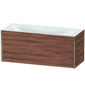 Duravit XViu vanity unit XV4612NB179C 120x48cm, 2000 pull-out, without tap hole, matt champagne, Rahmen C, natural walnut