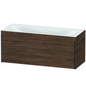 Duravit XViu vanity unit XV4612NB221C 120x48cm, 2000 pull-out, without tap hole, matt black, Rahmen C, dark walnut