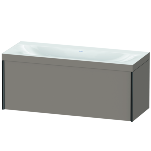 Duravit XViu Waschtisch-Unterschrank XV4612NB243C 120x48cm, 1 Auszug, ohne Hahnloch, schwarz matt, Rahmen C, basalt matt