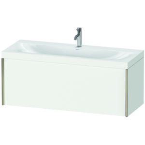 Duravit XViu Meuble XV4612OB118C 120x48cm, 2000 gigogne, 2000 trou de coulée, champagne mat, Cadres C, blanc mat