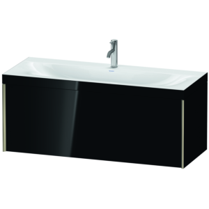 XViu Duravit vasque XV4612OB140C 120x48cm, coulissant 2000 2000 , champagne mat, Cadres C, noir brillant