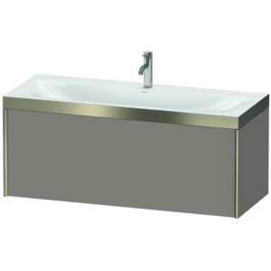 Duravit XViu Meuble XV4612OB143P 120x48cm, 2000 gigogne, 2000 trou de coulée, champagne mat, Cadres P, basalte mat