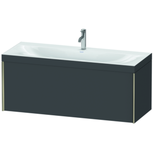 Duravit XViu Waschtisch-Unterschrank XV4612OB149C 120x48cm, 1 Auszug, 1 Hahnloch, champagner matt, Rahmen C, graphit matt