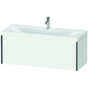 Duravit XViu Waschtisch-Unterschrank XV4612OB218C 120x48cm, 1 Auszug, 1 Hahnloch, schwarz matt, Rahmen C, weiß matt