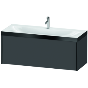Duravit XViu Meuble XV4612OB249P 120x48cm, 2000 gigogne, 2000 trou de coulée, noir mat, Cadres P, mat graphite