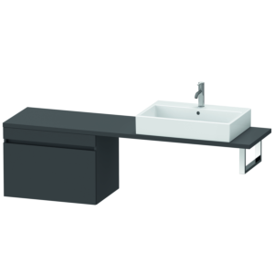 Duravit DuraStyle vasque match0 DS534304949 70 x 47,8 cm, graphite mat, pour console, coulissant 2000