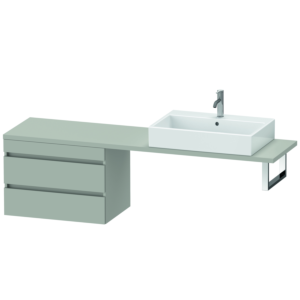 Duravit DuraStyle Waschtisch-Unterschrank DS534800707 70 x 47,8 cm, betongrau matt, für Konsole, 2 Schubkästen
