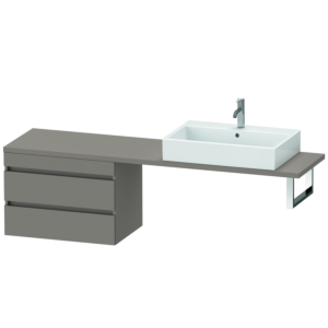 Duravit DuraStyle vasque DS534804343 70 x 47,8 cm, basalte mat, pour console, 2 tiroirs