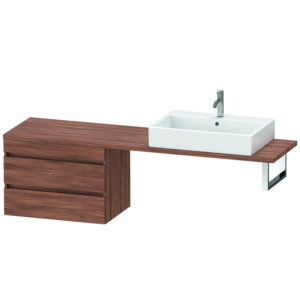 Duravit DuraStyle Waschtisch-Unterschrank DS534807979 70 x 47,8 cm, nussbaum natur, für Konsole, 2 Schubkästen