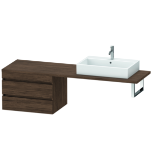 Duravit DuraStyle vanity unit DS535902121 70 x 54.8 cm, dark walnut, for console, 2 drawers