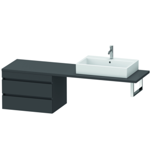 Duravit DuraStyle vasque DS535904949 70 x 54,8 cm, graphite mat, pour console, 2 tiroirs