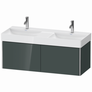 Duravit XSquare Waschtisch-Unterschrank XS406403838 118,4x39,7x46cm, 2 Auszüge, Dolomiti Grey hochglanz