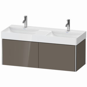 Duravit XSquare Waschtisch-Unterschrank XS406408989 118,4x39,7x46cm, 2 Auszüge, Flannel Grey hochglanz