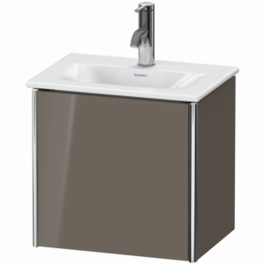 Duravit XSquare Waschtisch-Unterschrank XS4220L8989 43x39,7x30,8cm, Anschlag links, Flannel Grey hochglanz, 1 Tür