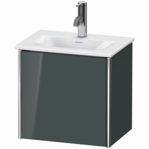 Duravit XSquare Waschtisch-Unterschrank XS4220R3838 43x39,7x30,8cm, Anschlag rechts, Dolomiti Grey hochglanz, 1 Tür